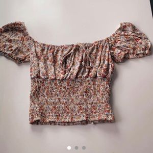 Floral crop top, cottage core